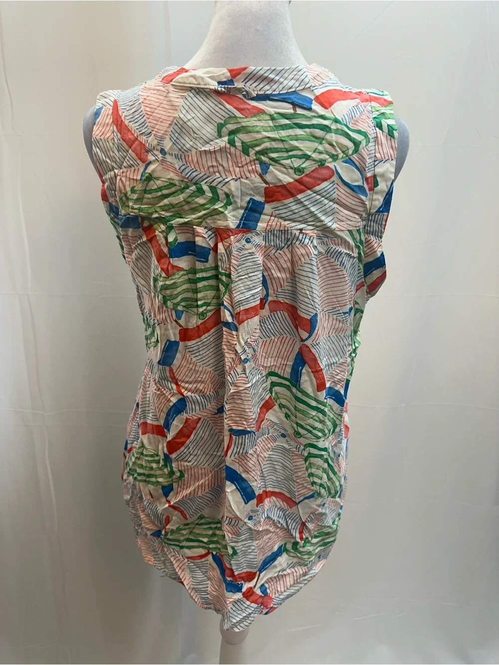 Maeve by Anthropologie Multicolor Sleeveless Button-Front Blouse 6 - Picture 4 of 4